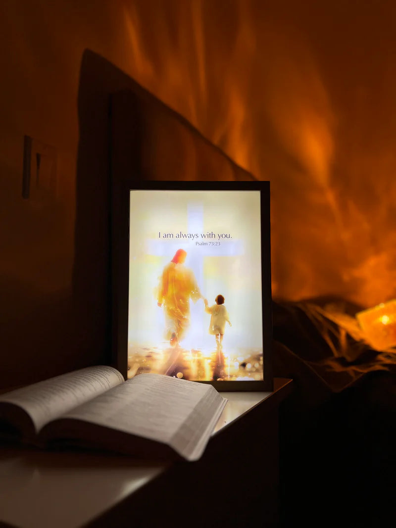 Quadro LED 4D di Gesù | Luce che ispira