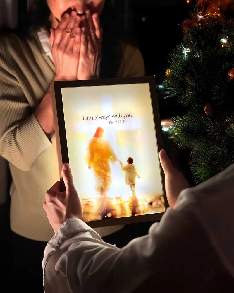 Quadro LED 4D di Gesù | Luce che ispira