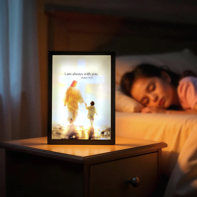 Quadro LED 4D di Gesù | Luce che ispira