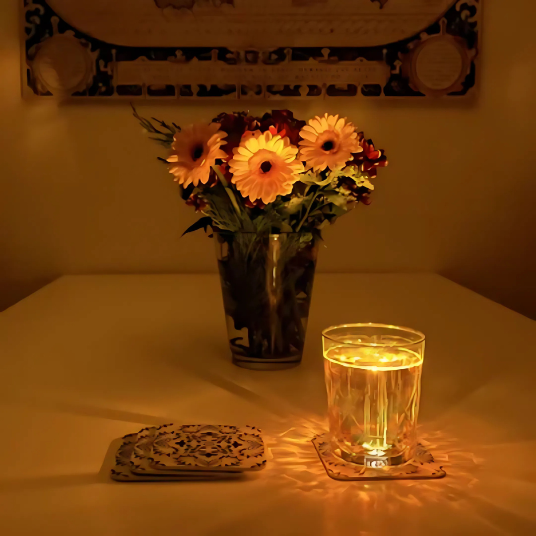 Sottobicchieri a LED per bevande | Illuminazione colorata